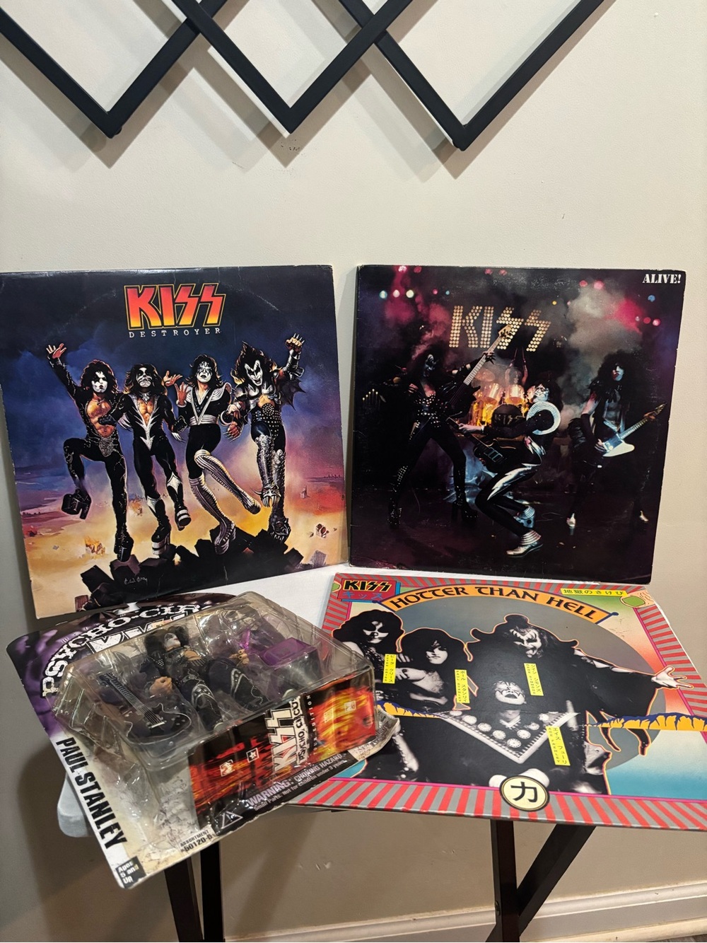 KISS Band Vinyl & Collectible Toy Set - Black, Purple